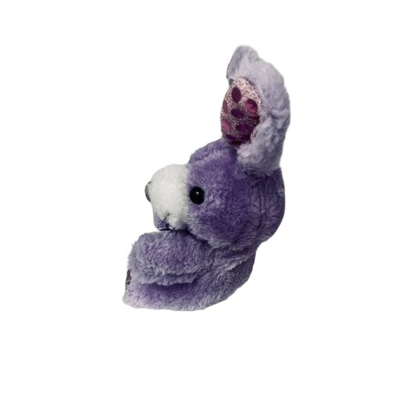 Plush‎ Bunny Purple Bunny Sequin Accents Plush Stuffed Toy 100% Polyester - Picture 3 of 5